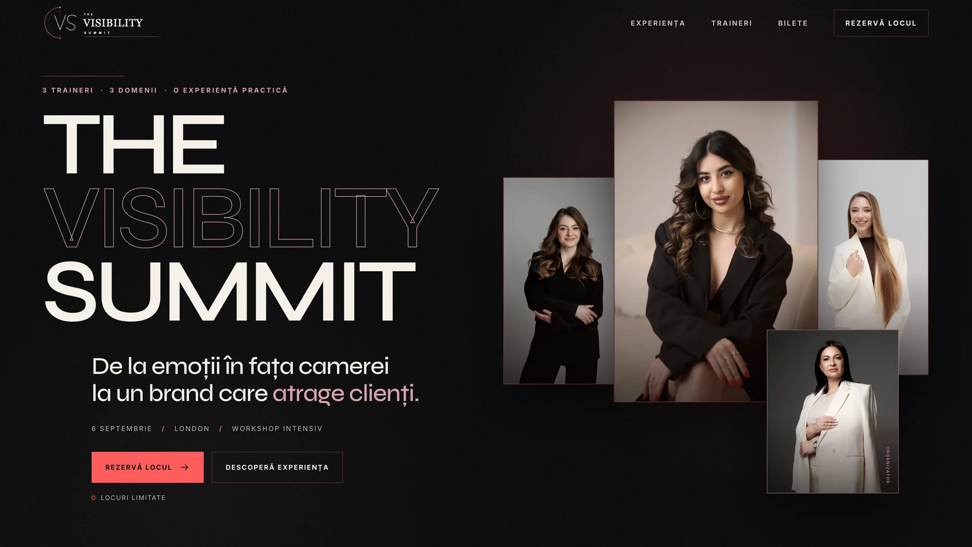 The Visibility Summit — Event Website · Stripe