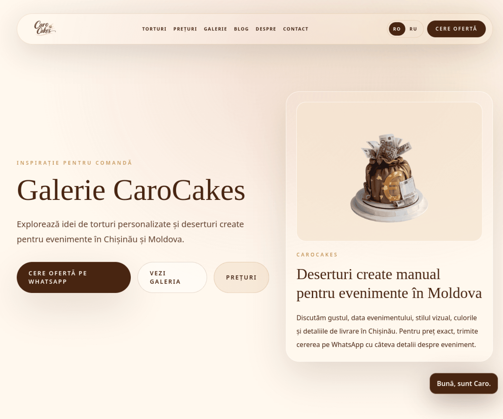 CaroCakes — Сайт · AI · SEO